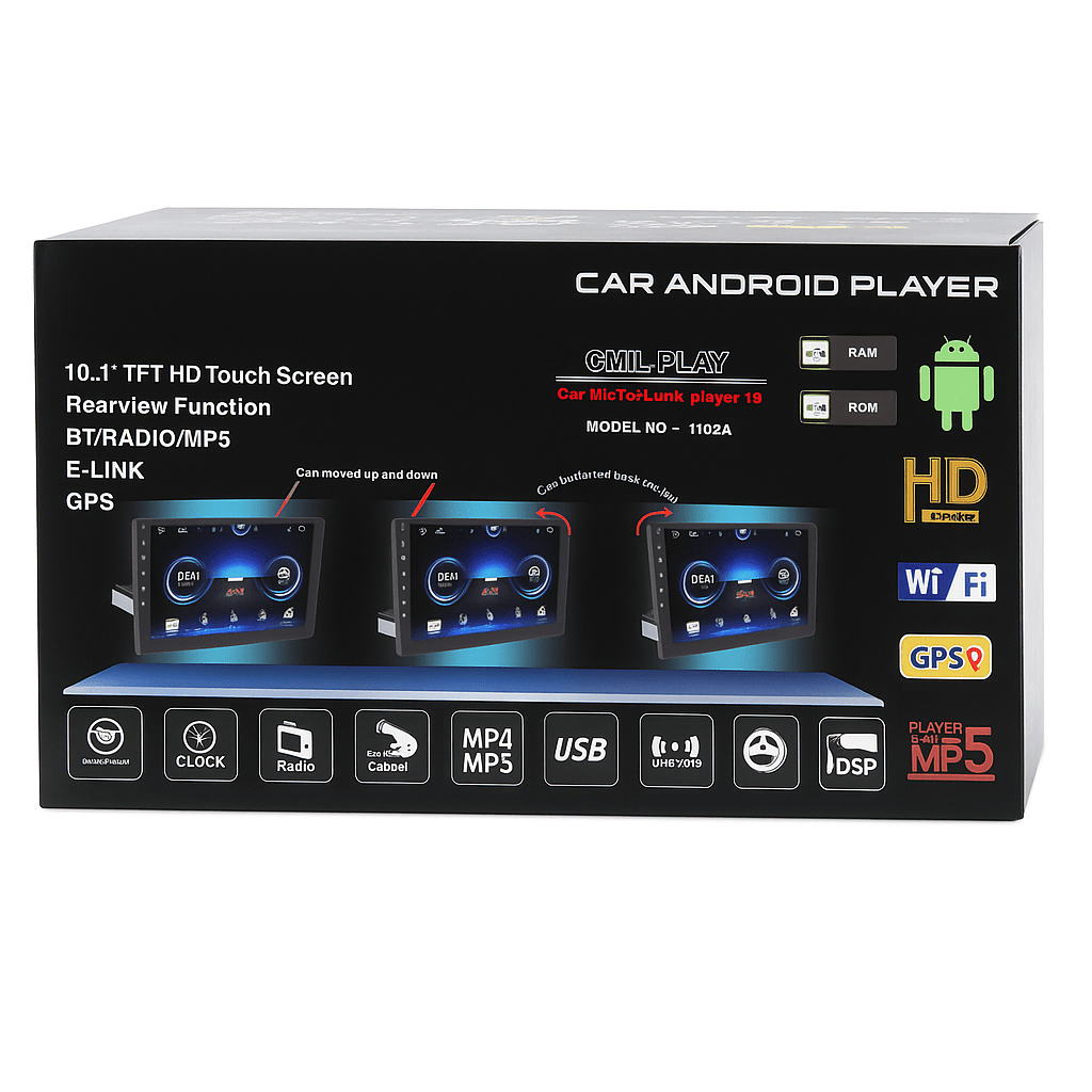 10.1” Android Autós Multimédia Lejátszó - | Cyber Bazaar