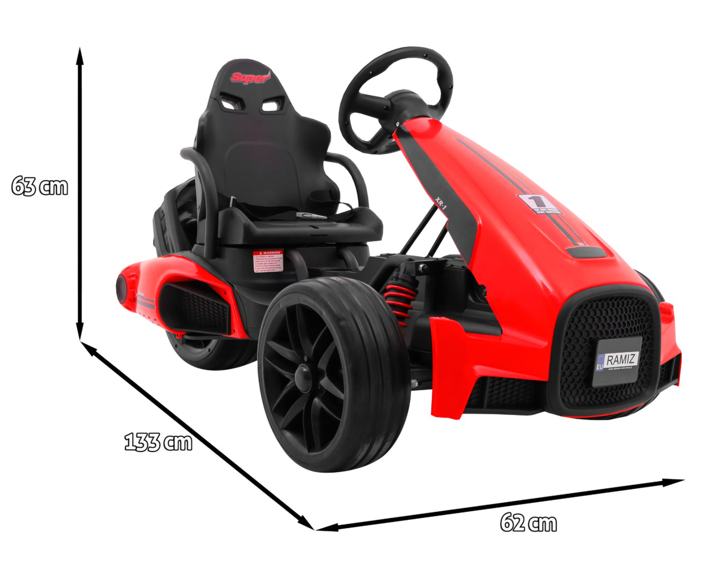 Go Cart Elektromos Kétkerekű Piros