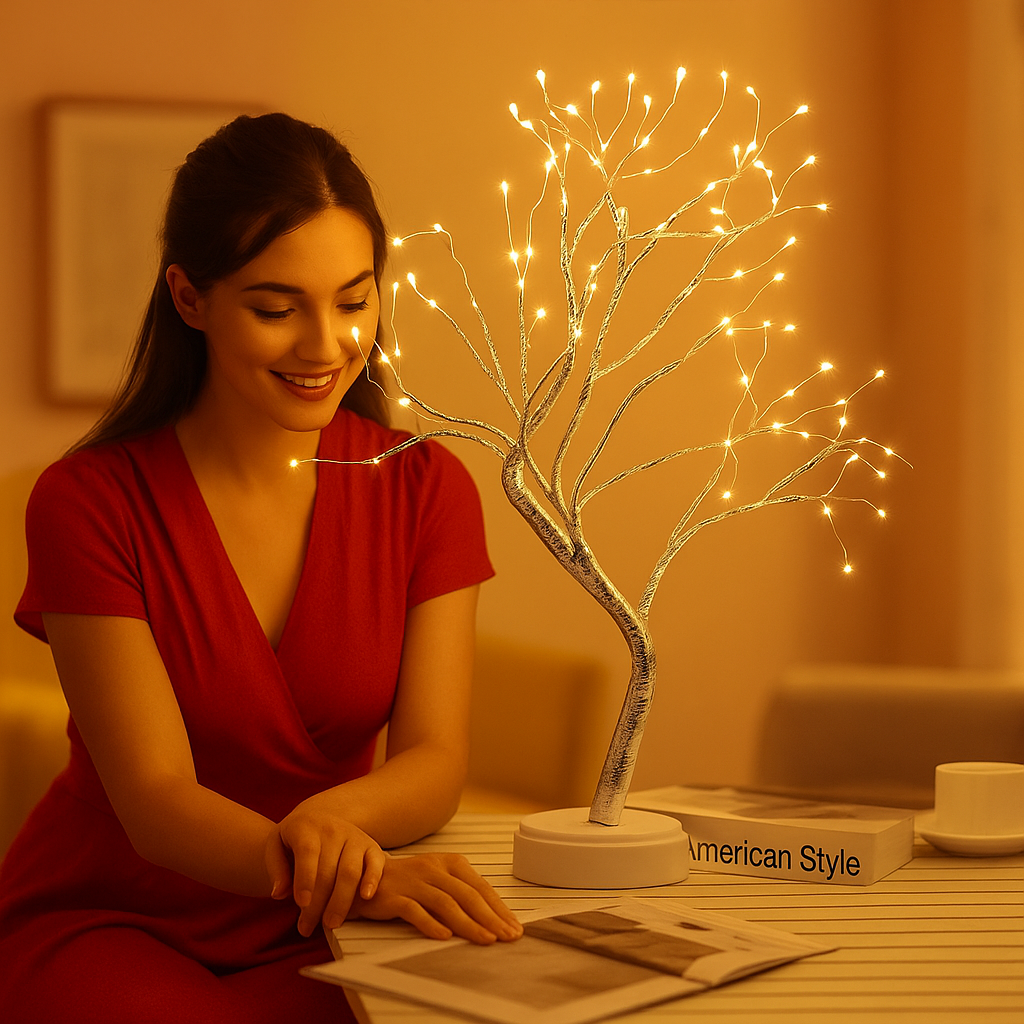 Dekoratív LED Csillámló Fa 1+1 Ingyen