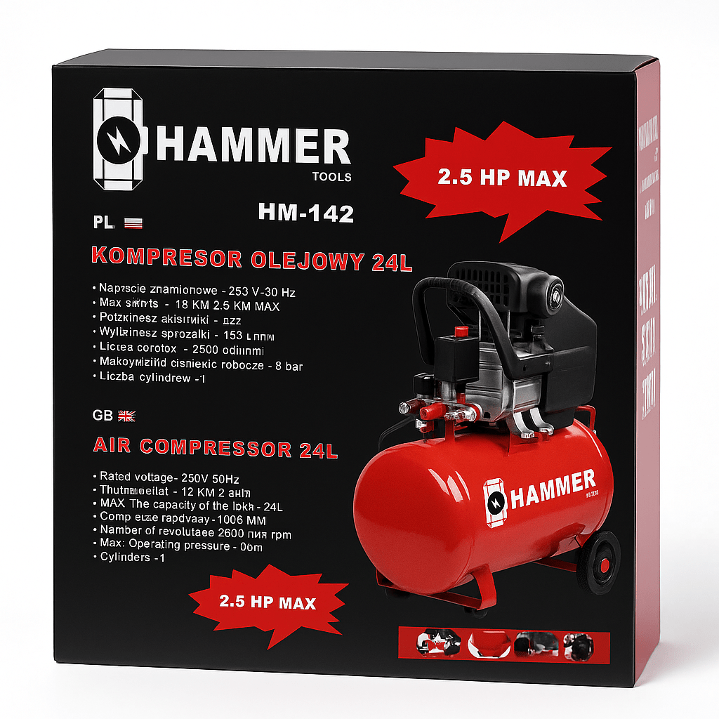 24L 2,5 LE Olajos Kompresszor - | Cyber Bazaar
