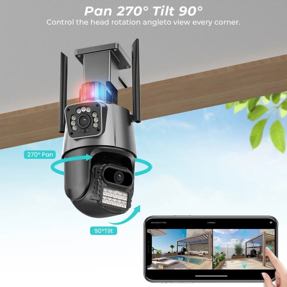 4K 8MP Dupla WiFi Biztonsági Kamera - | Cyber Bazaar