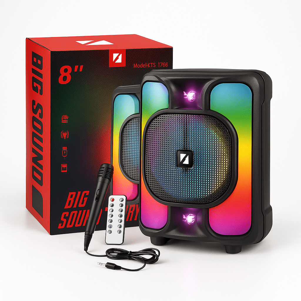 8 colos Bluetooth Karaoke Hangszóró - | Cyber Bazaar