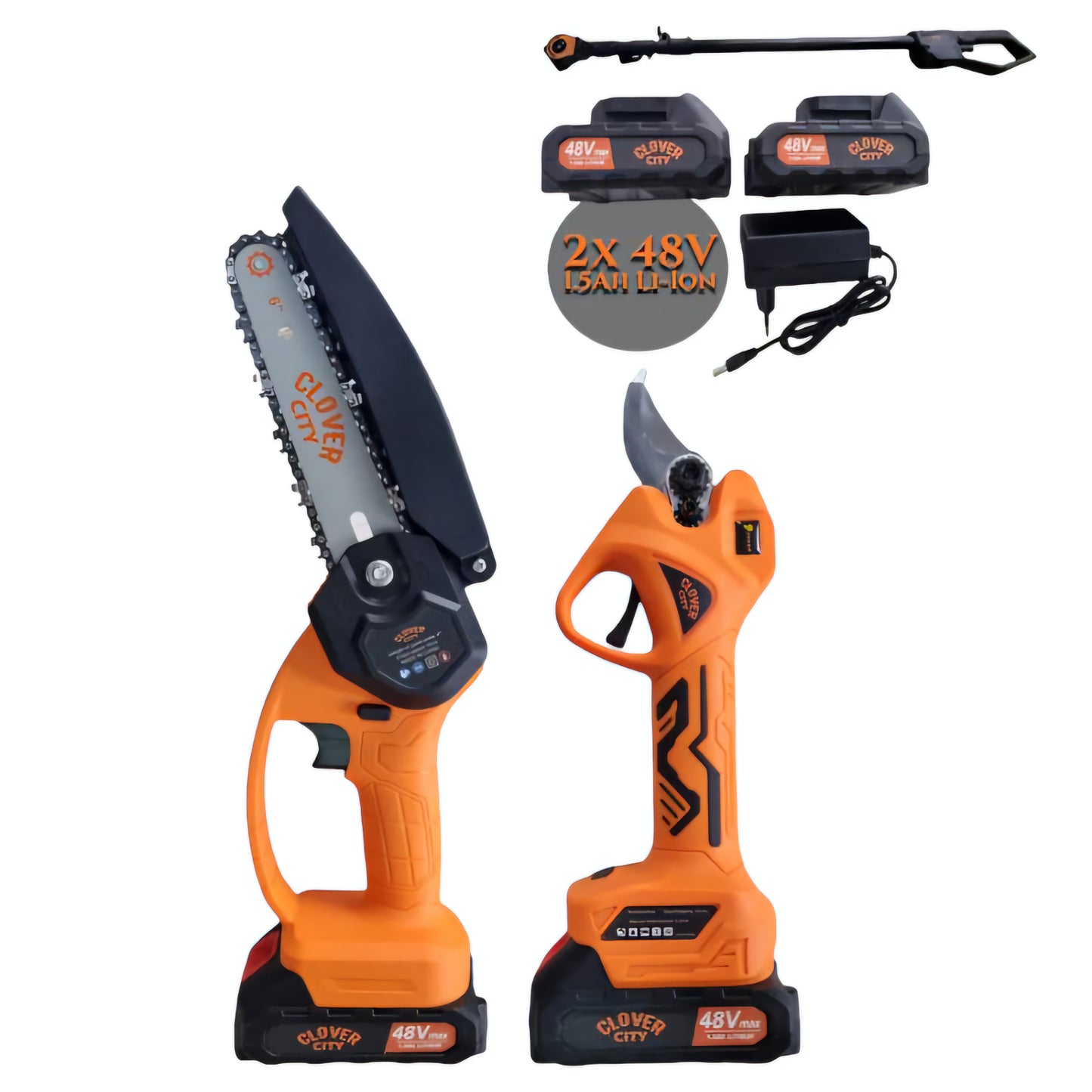 Állítható Elektromos Metszőolló és Láncfűrész Készlet