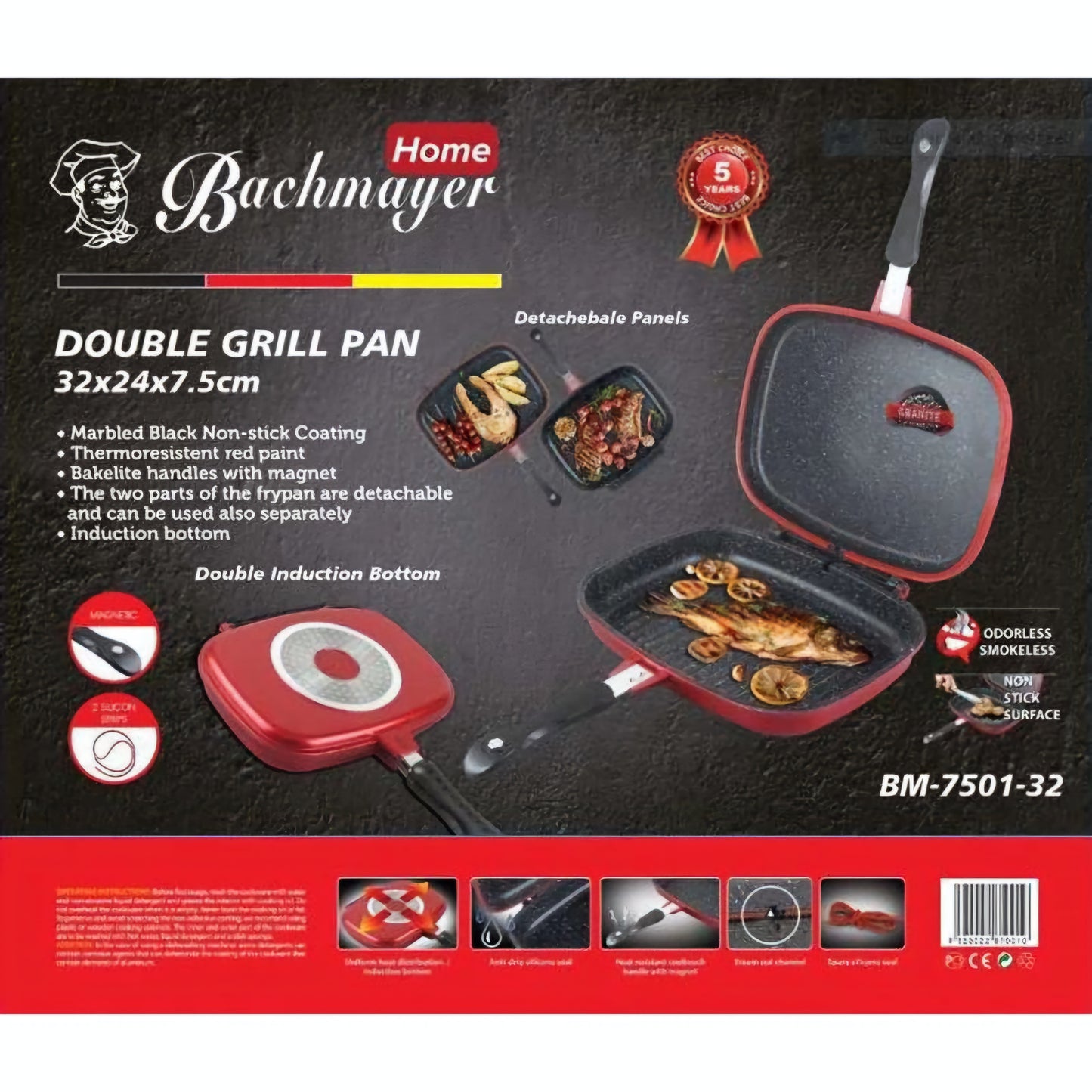 Bachmayer Dupla Grill Serpenyő