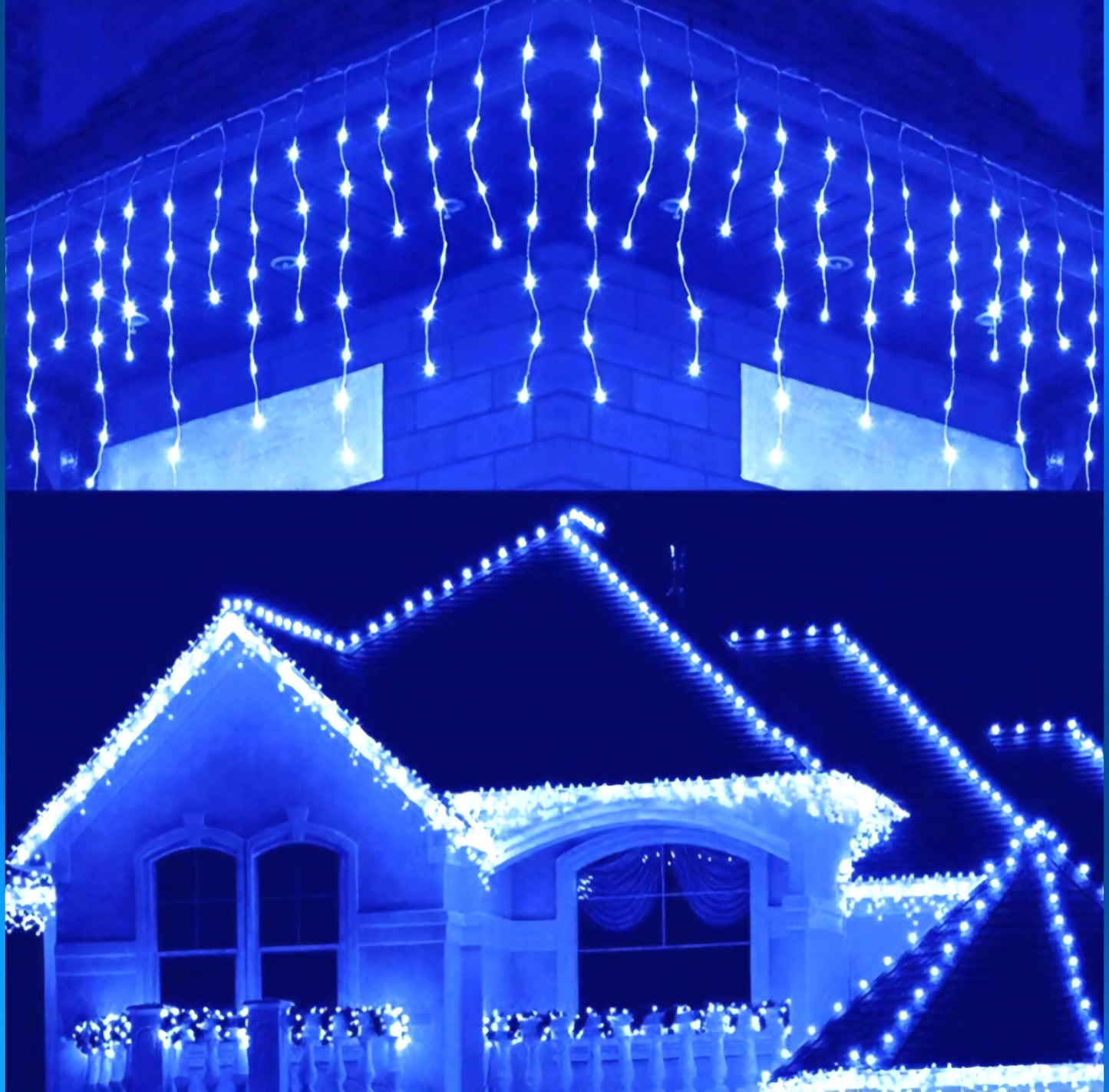 Karácsonyi díszfények hidegfehér színben 1+1 ingyen