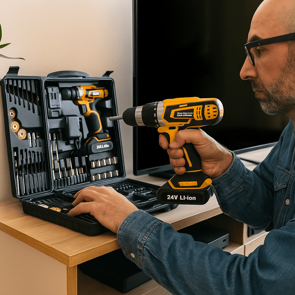 Akkus fúró - csavarozó 92 felszereléssel - | Cyber Bazaar