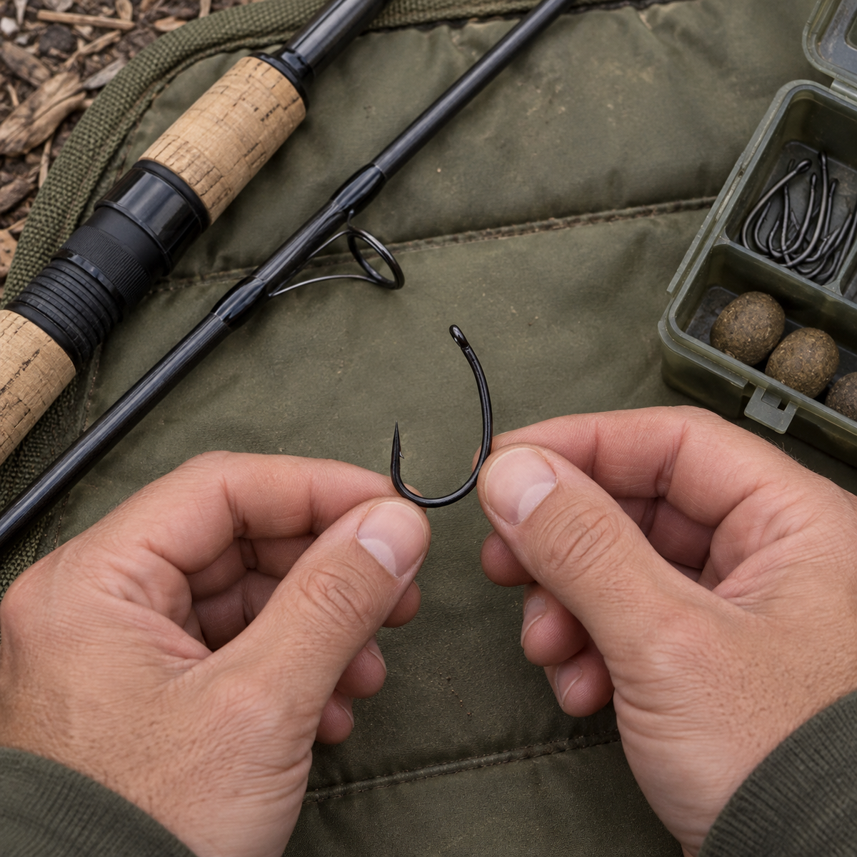 Carp King Curved Shank CK9001 horog – 10 db – életszerű termékbemutató 2