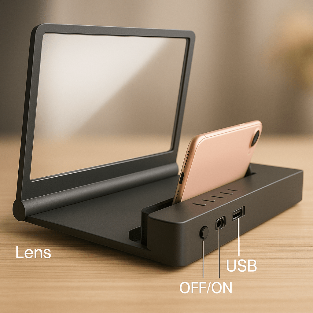 F12 Kijelítő Nagyító és Bluetooth Hangszóró - | Cyber Bazaar