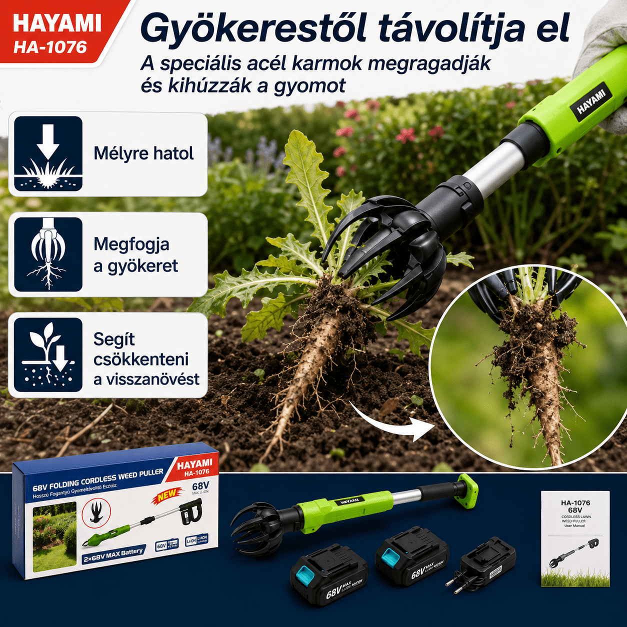 Hayami Akkumulátoros Gyomkiszedő - | Cyber Bazaar