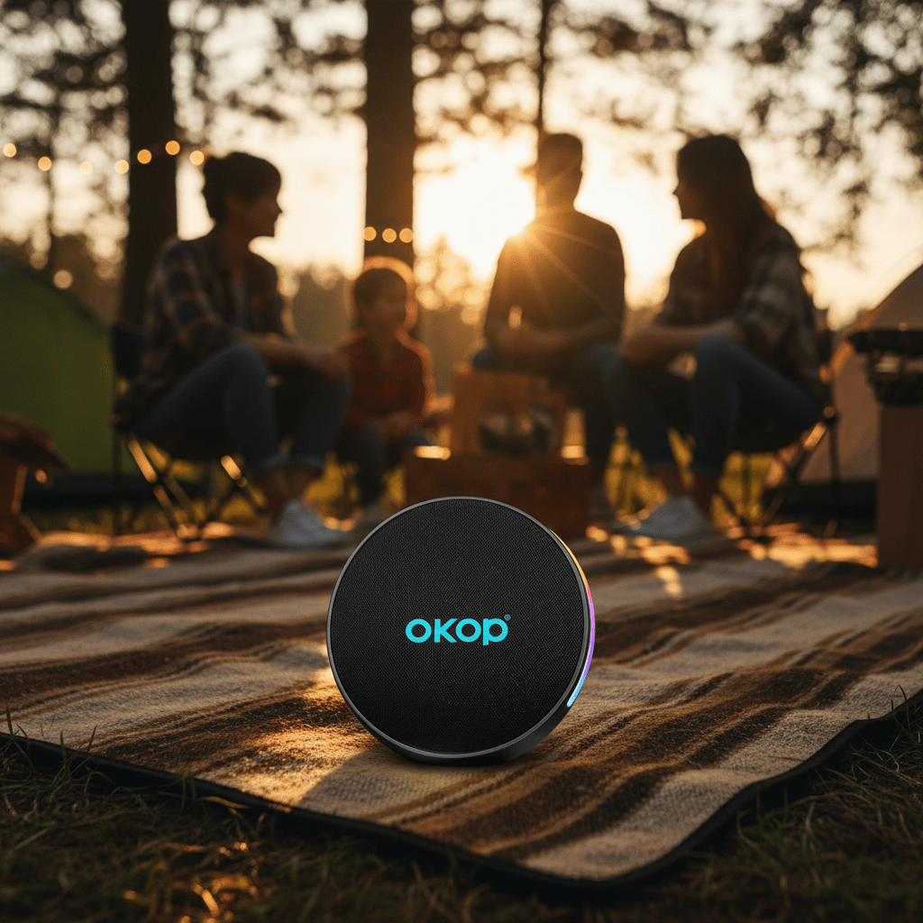 Hordozható Bluetooth Hangszóró RGB LED Világítással - | Cyber Bazaar