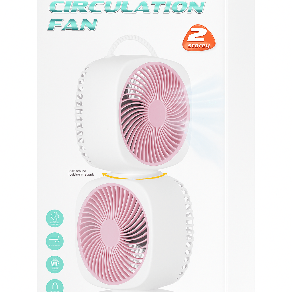 Kétszintes Asztali Cirkulációs Ventilátor - | Cyber Bazaar