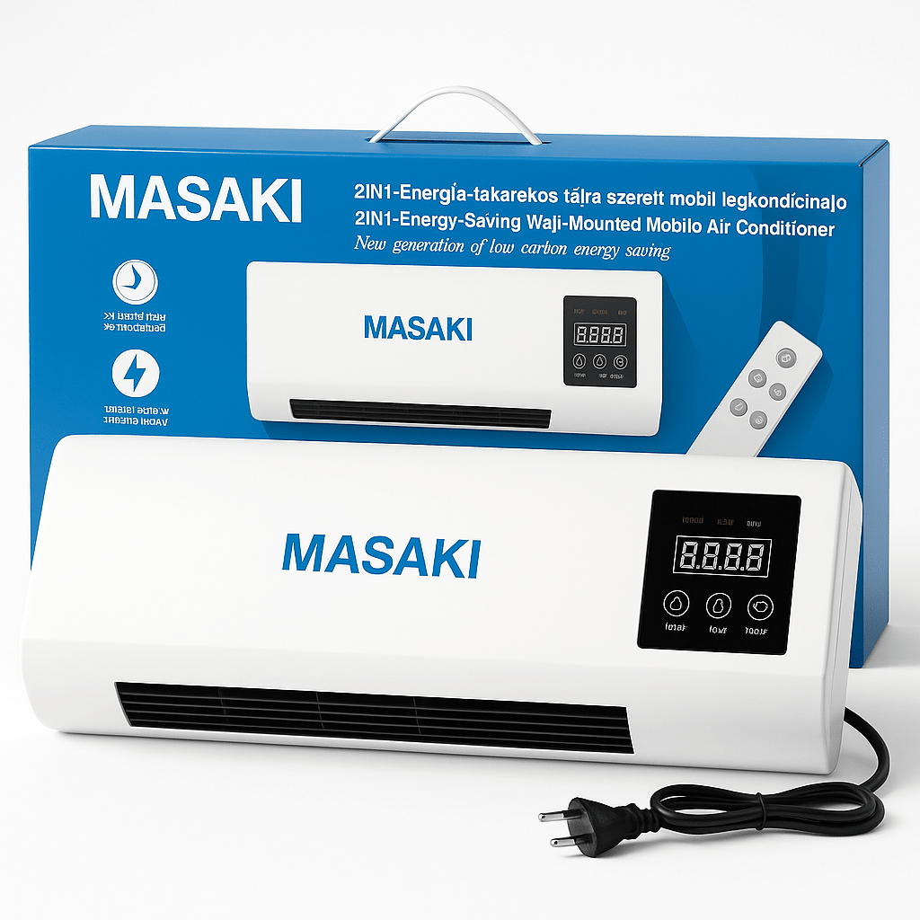 MASAKI 2in1 Fali Hősugárzó és Mobil Klímaberendezés - | Cyber Bazaar