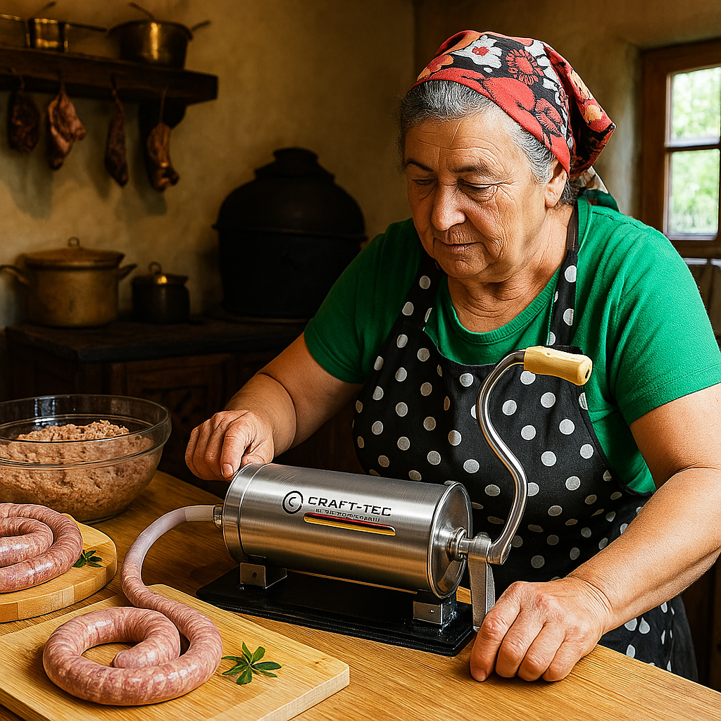 MX131 Rozsdamentes Acél Kolbásztöltő Gép