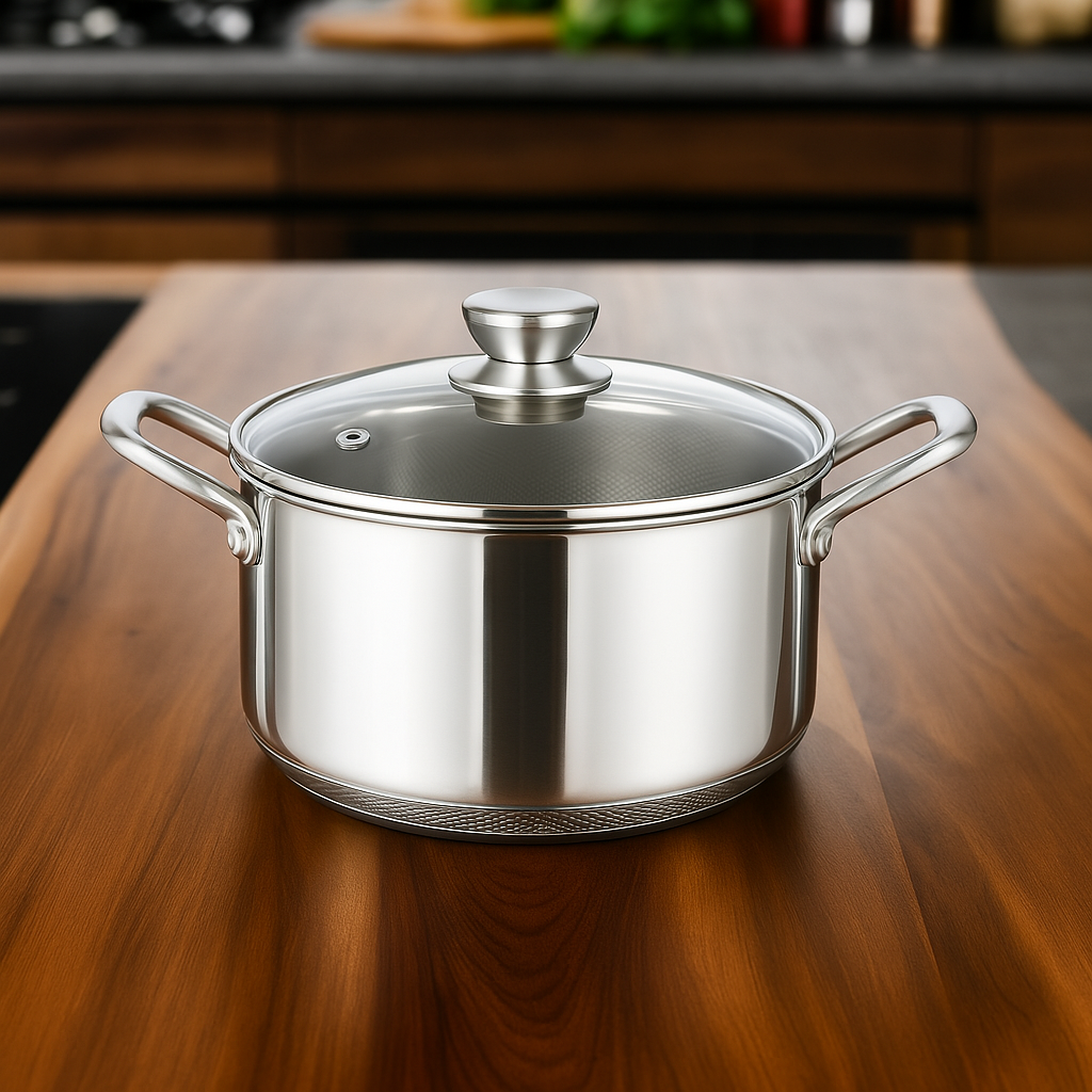 Cheffinger 24 cm-es Prémium Rozsdamentes Acél Lábas
