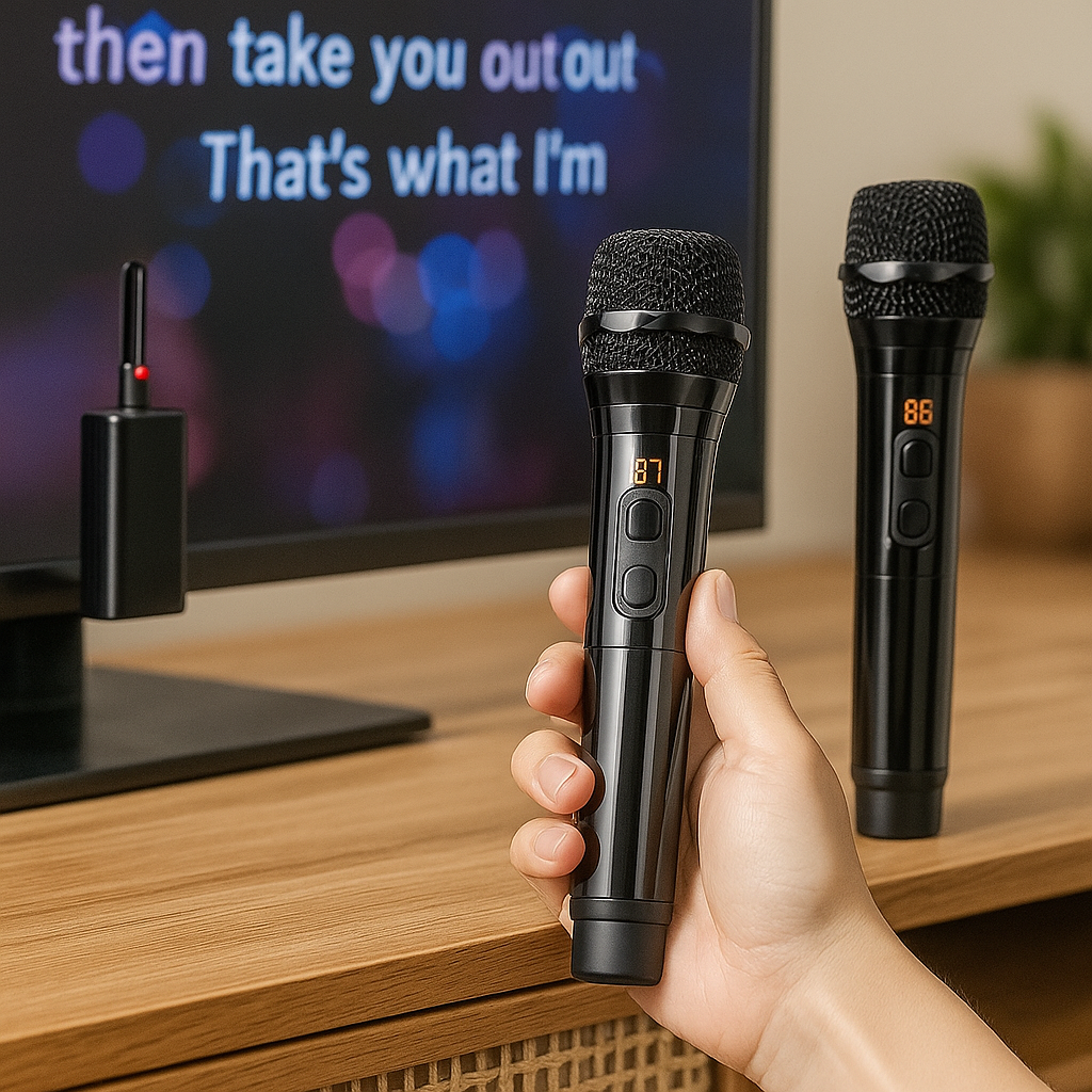 WEISRE Töltős Vezeték Nélküli Mikrofon Szett