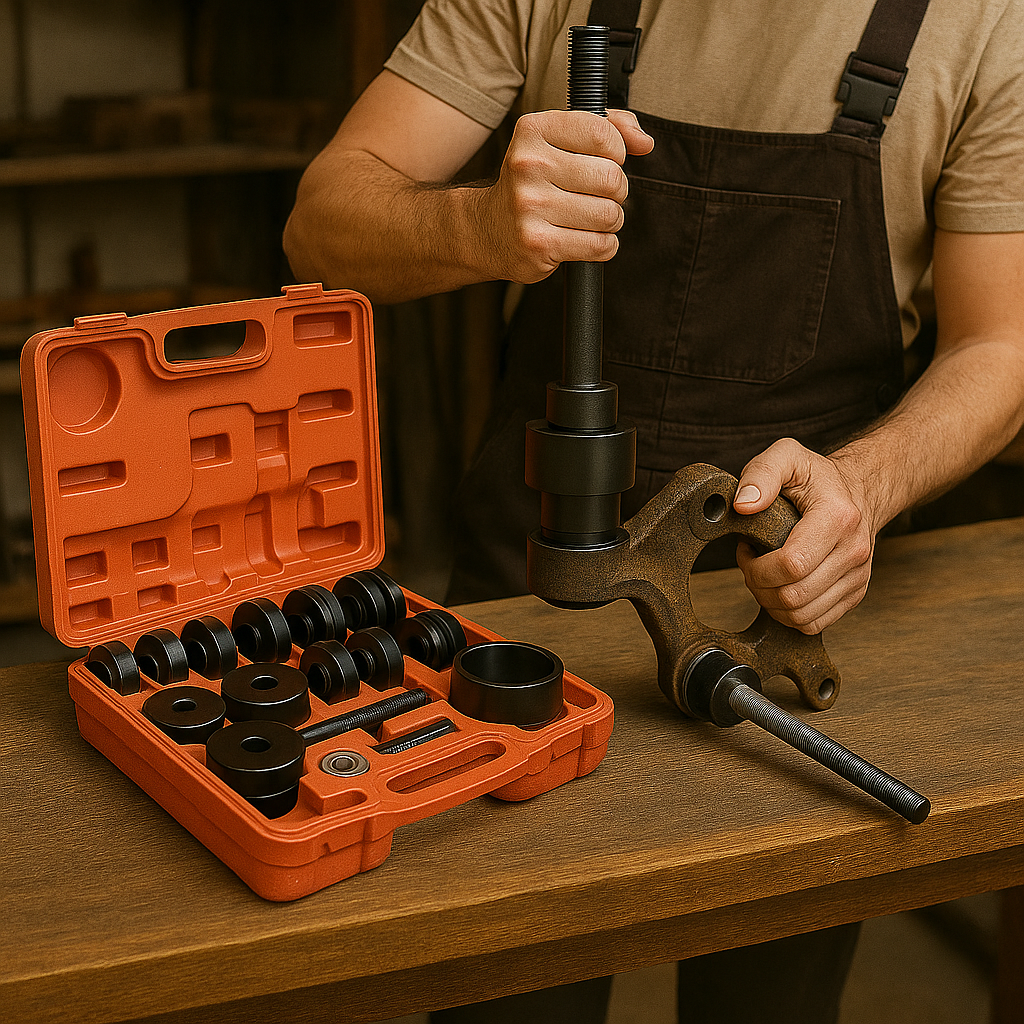 Kerékcsapágy kihúzó és beszerelő készletet