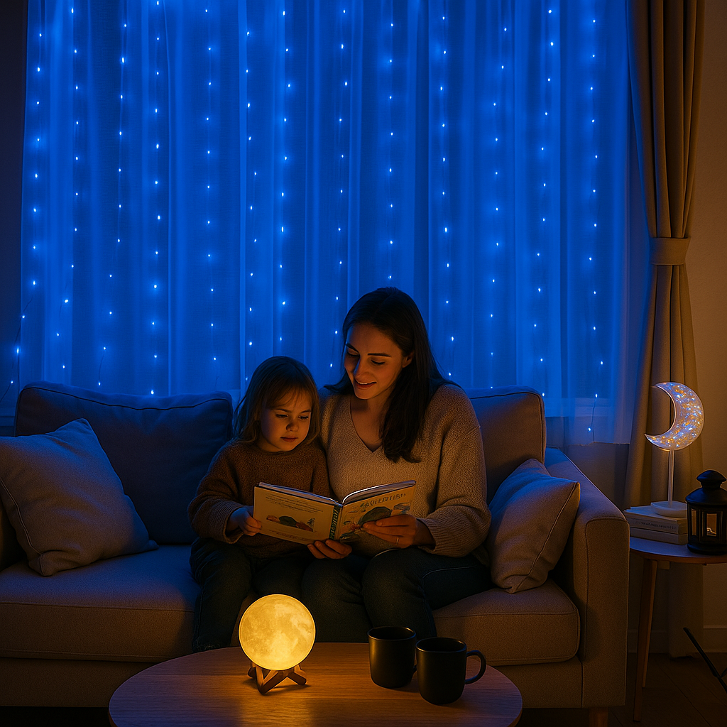 Vízesés Fény 300 LED-del