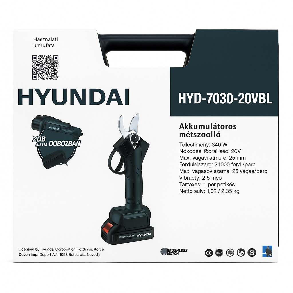 Hyundai Akkumulátoros Metszőolló