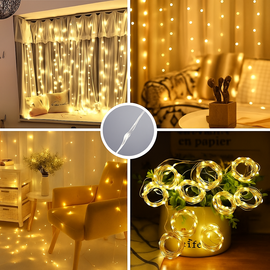 Vízesés Fény 300 LED-del