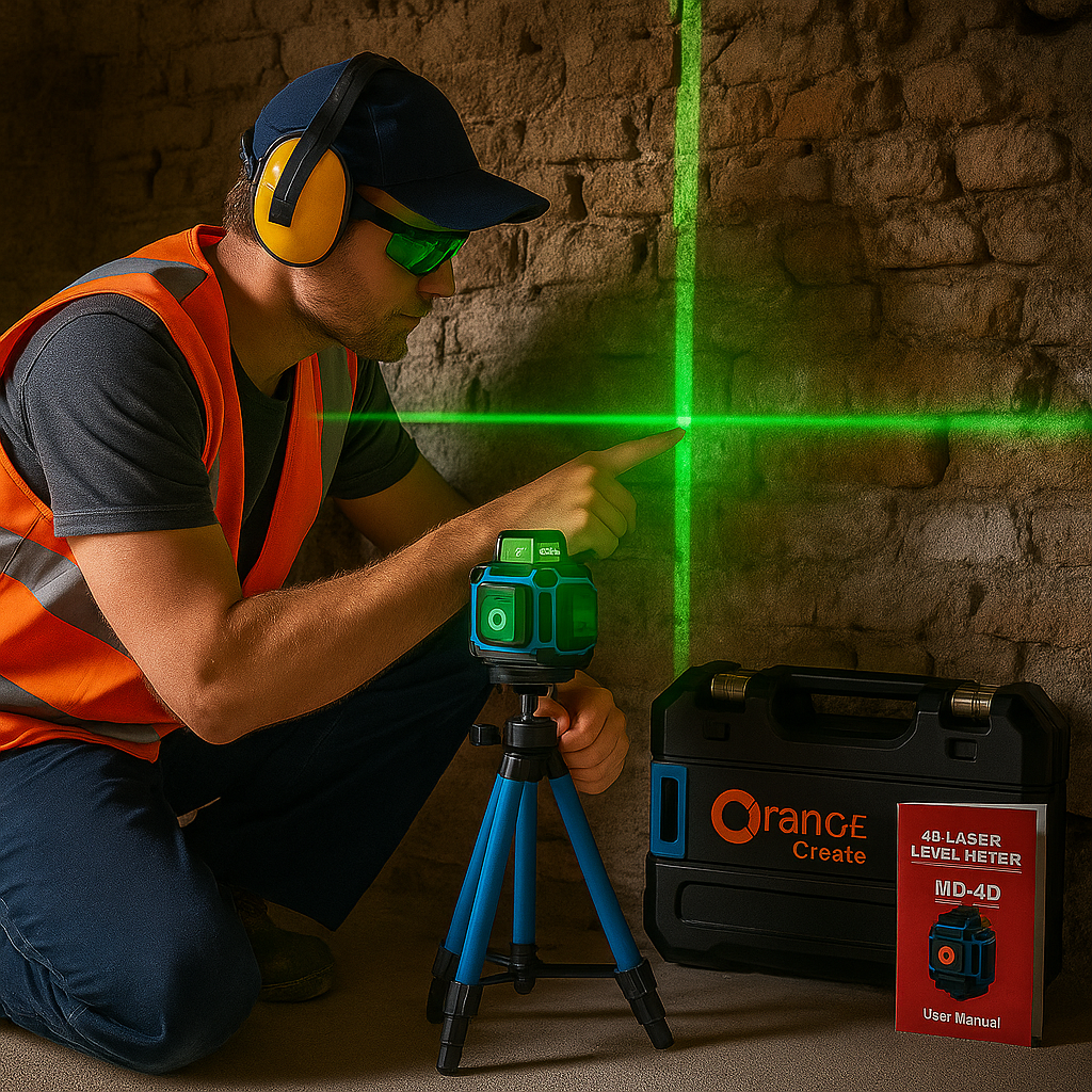 Orange Create Újratölthető Zöld Multivonalas Lézer