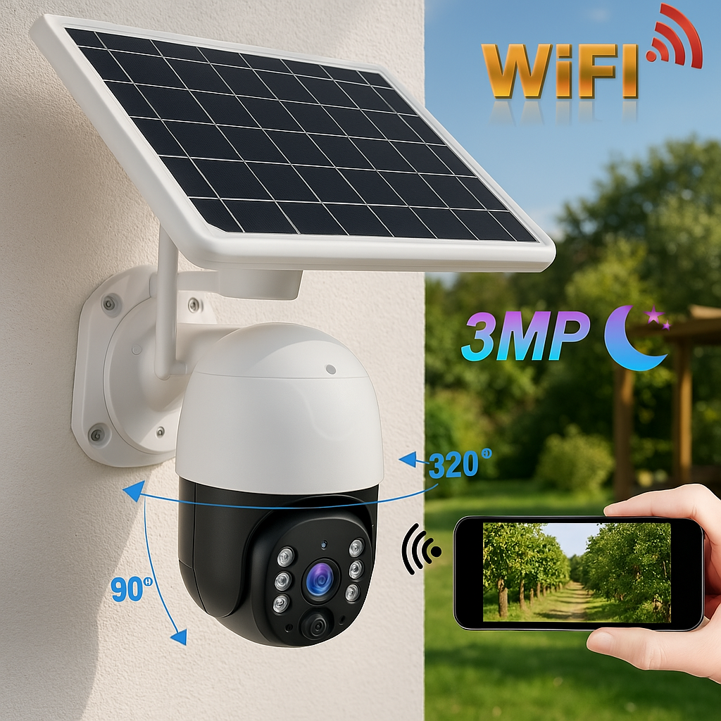 Napelemes WiFi Biztonsági Kamera