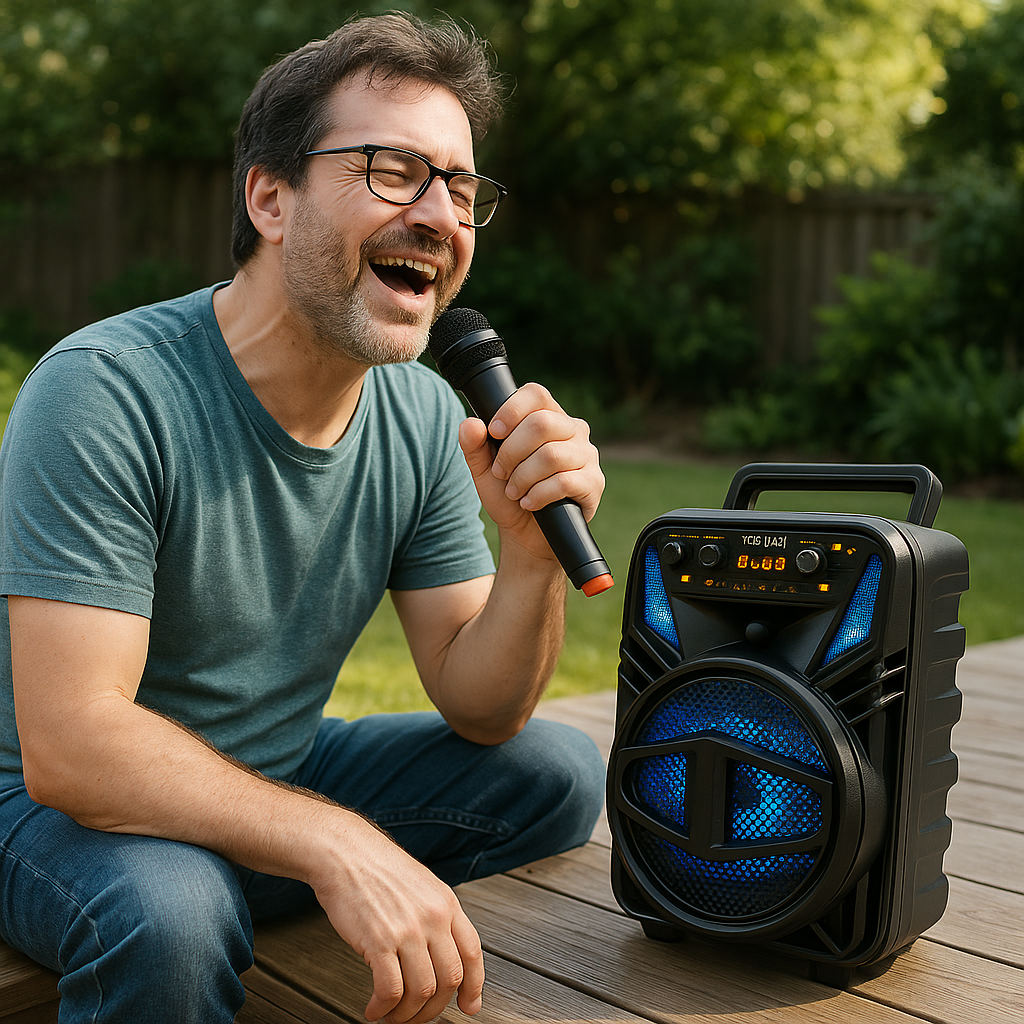 Vezeték nélküli Bluetooth Hangszóró Mikrofonnal