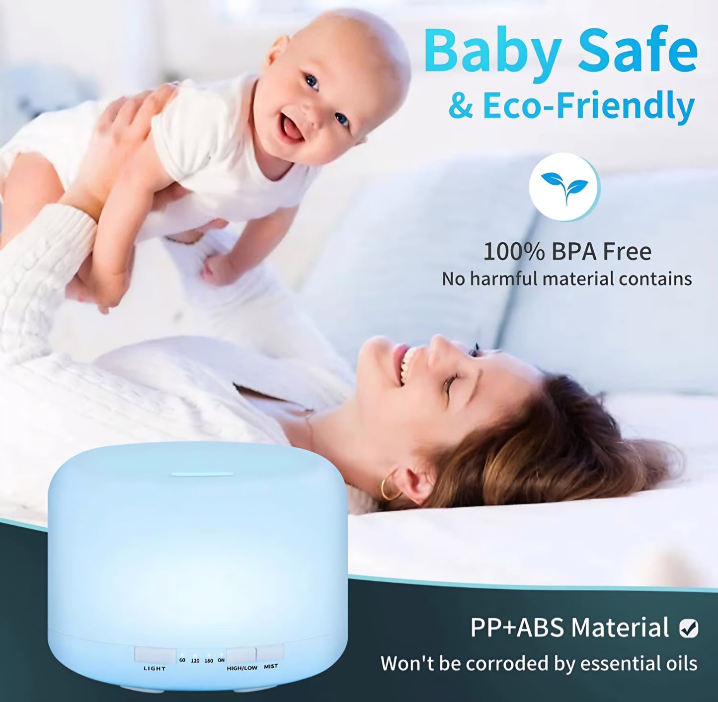 LED Aroma Diffúzor 4 az 1-ben 1+1 Ingyen