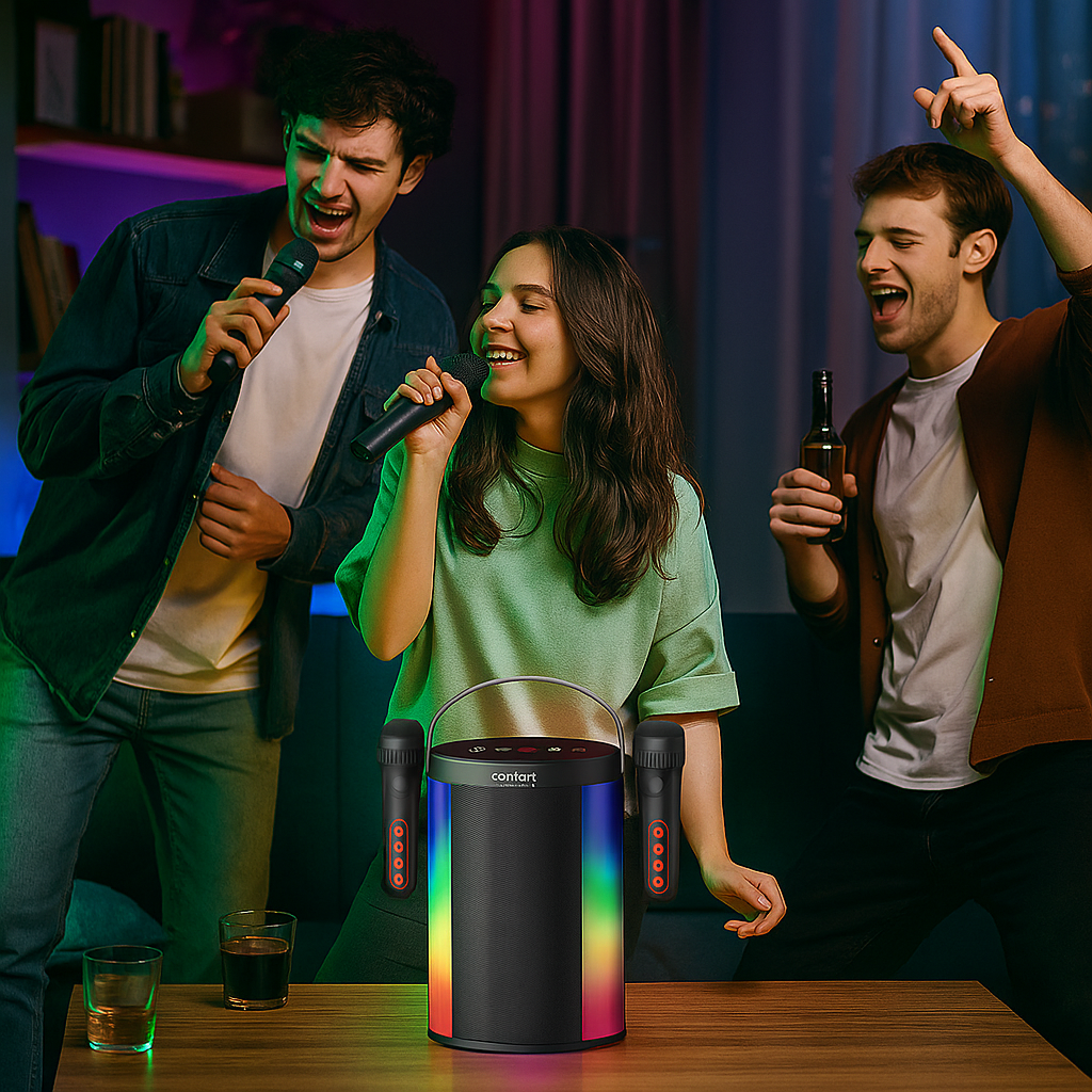 Hordozható Karaoke Bluetooth Hangszóró