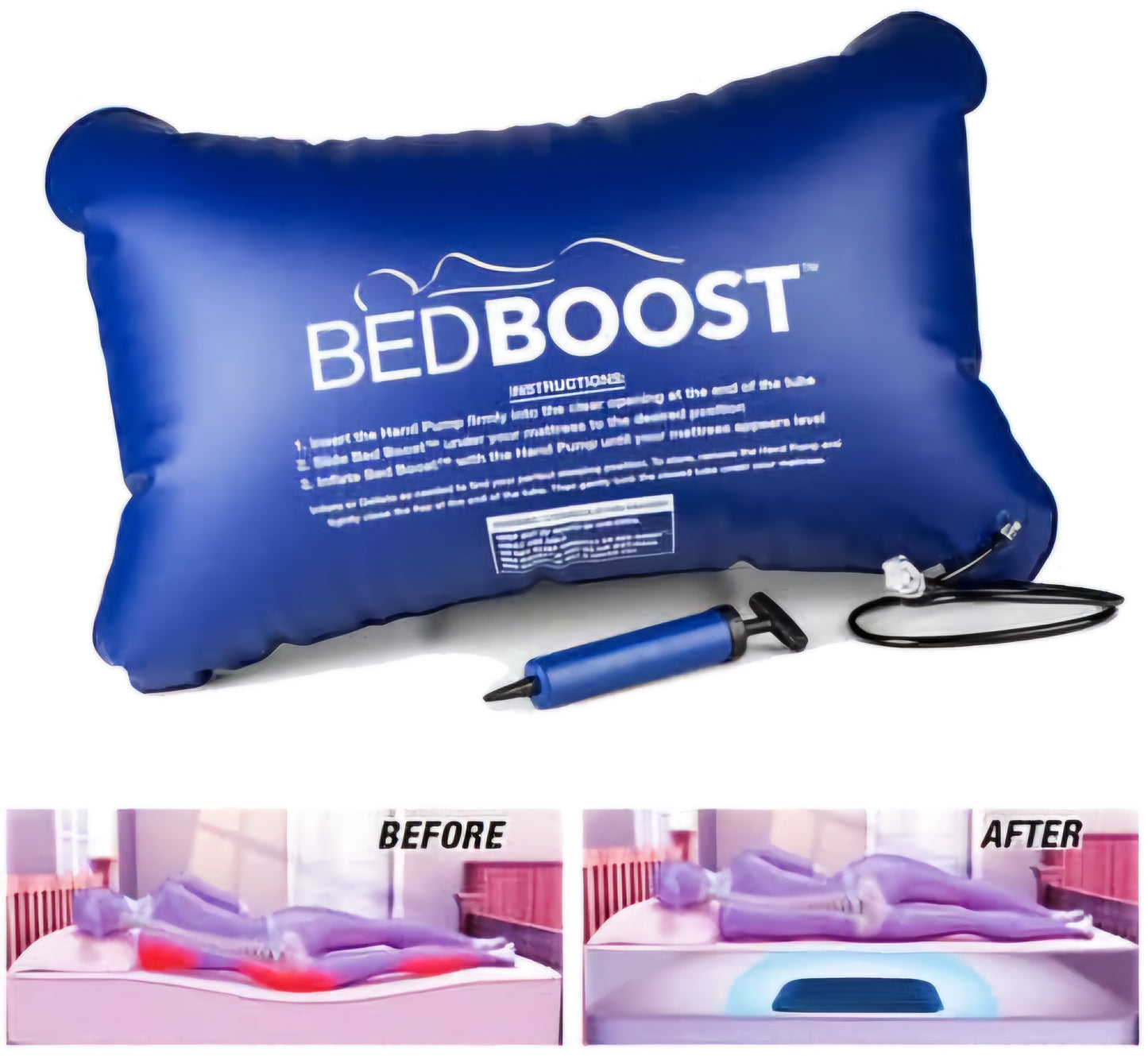 Bed Boost az univerzális, felfújható matracbetét