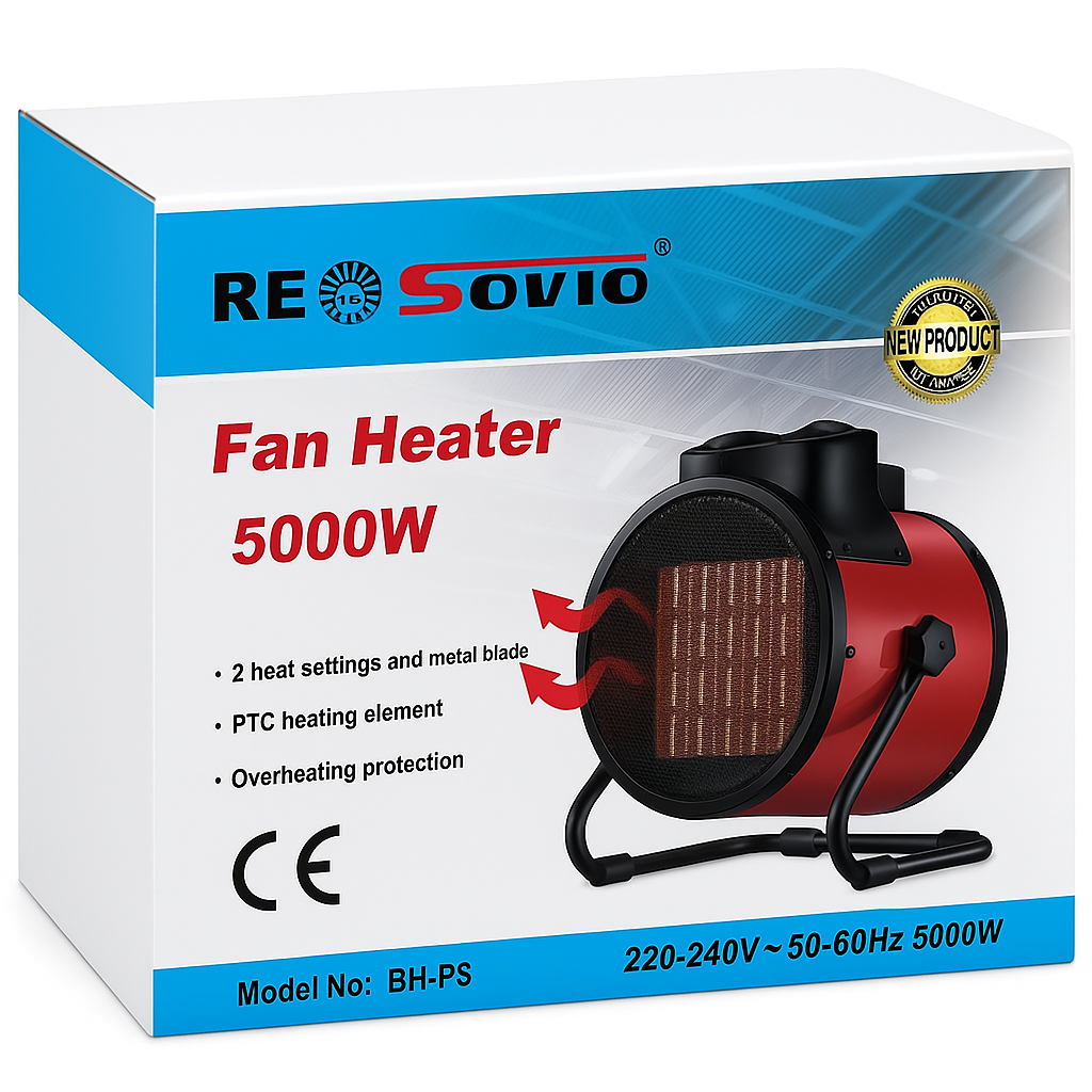 5000W Ipari Teljesítményű Ventilátoros