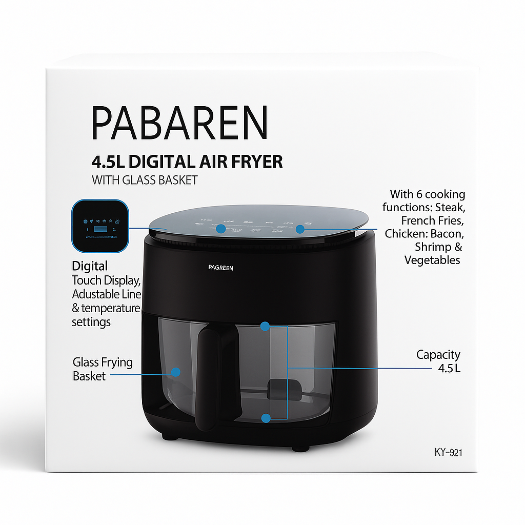 Digitális Forrólevegős Sütő