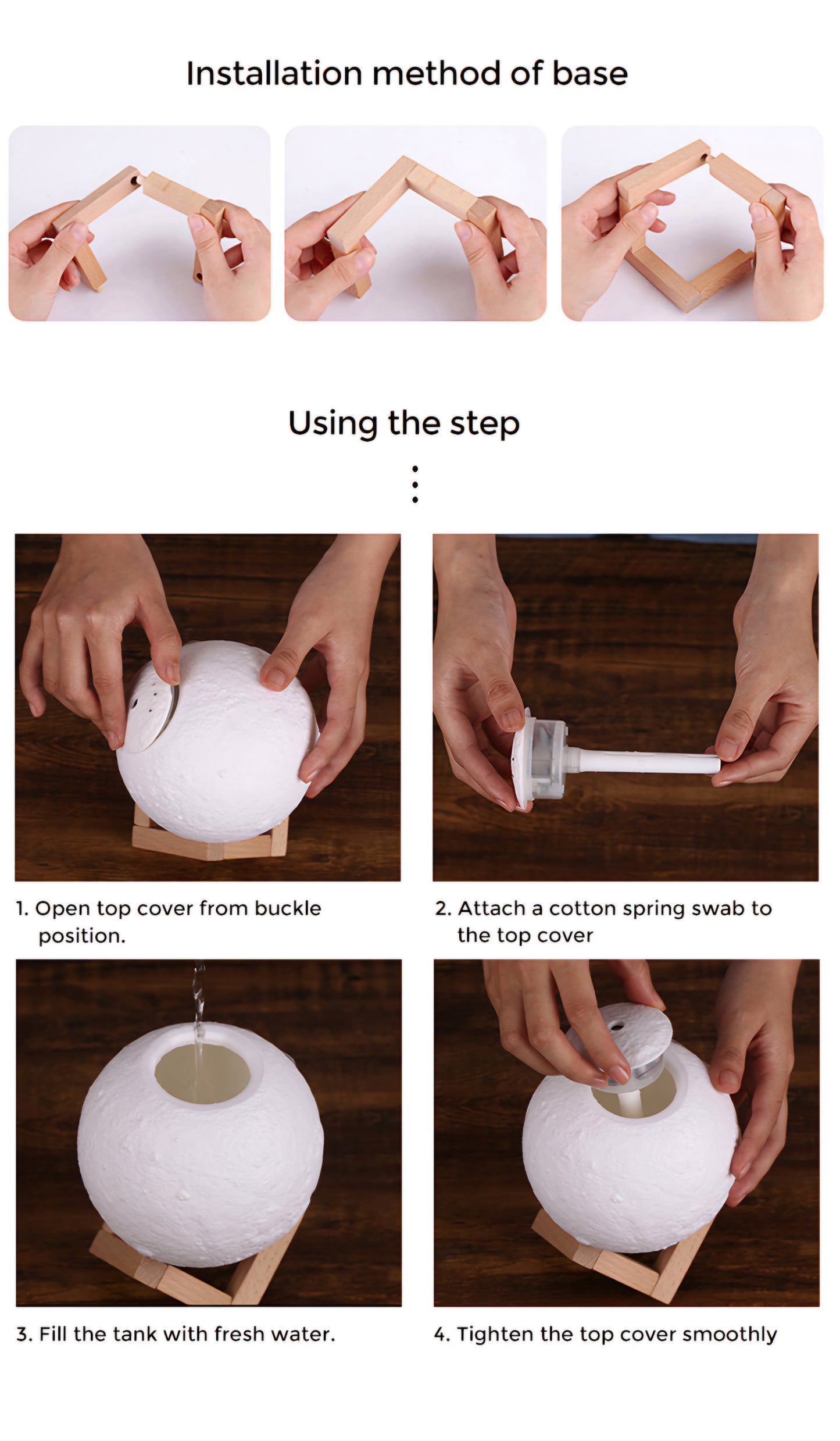 Moon Lamp Párologtató - 3D Fény és Aromaterápia