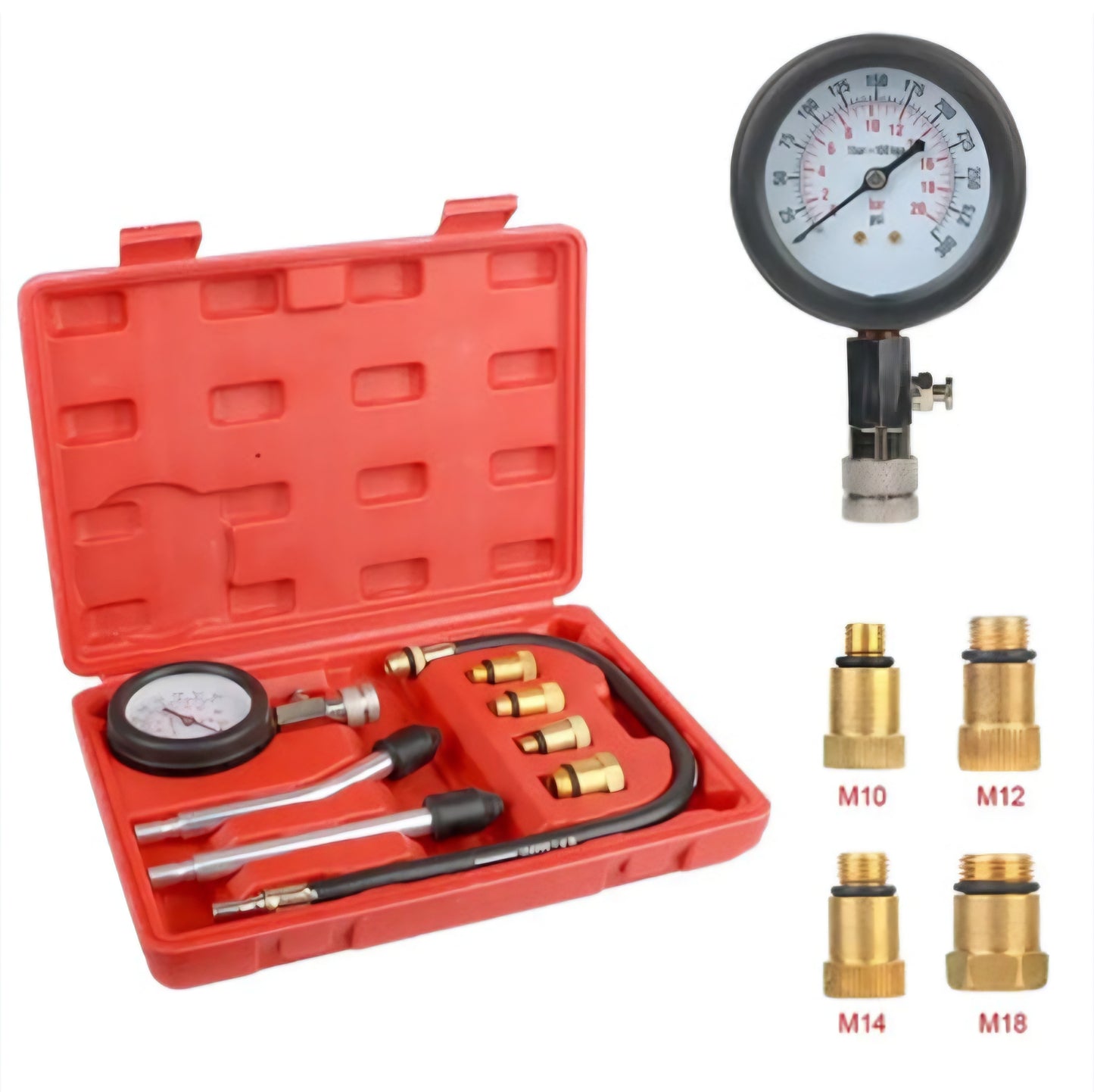 Professzionális benzinkompresszió-mérő készlet