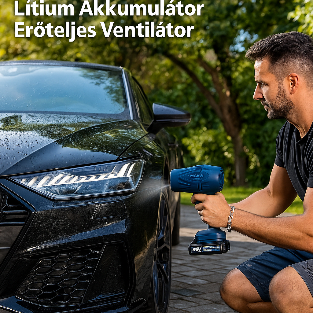 Lítium Akkumulátoros Erőventilátor