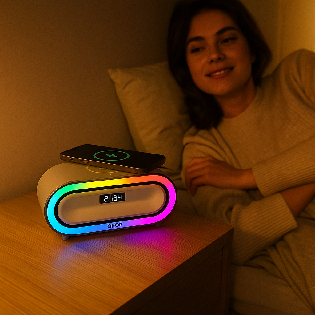 Bluetooth Hangszóró Qi Vezeték Nélküli Töltéssel