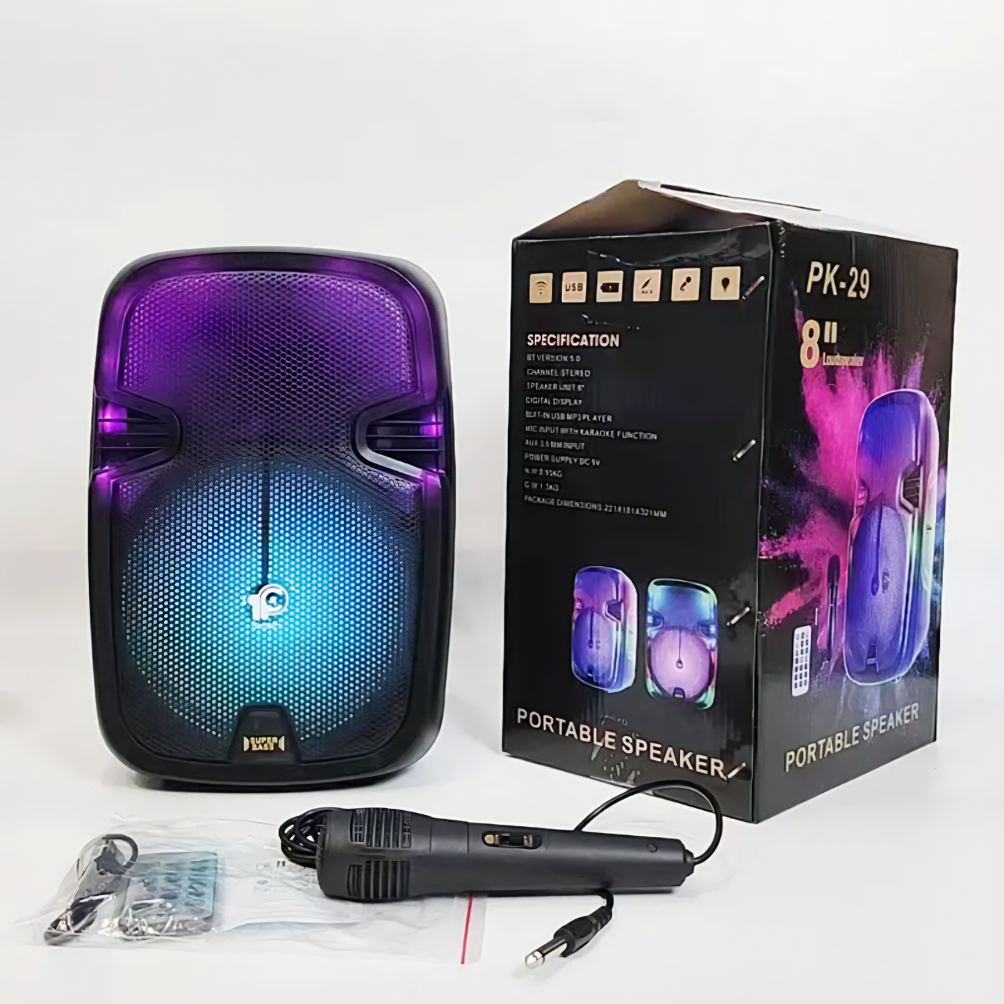 PK-29 Hordozható Bluetooth Hangszóró