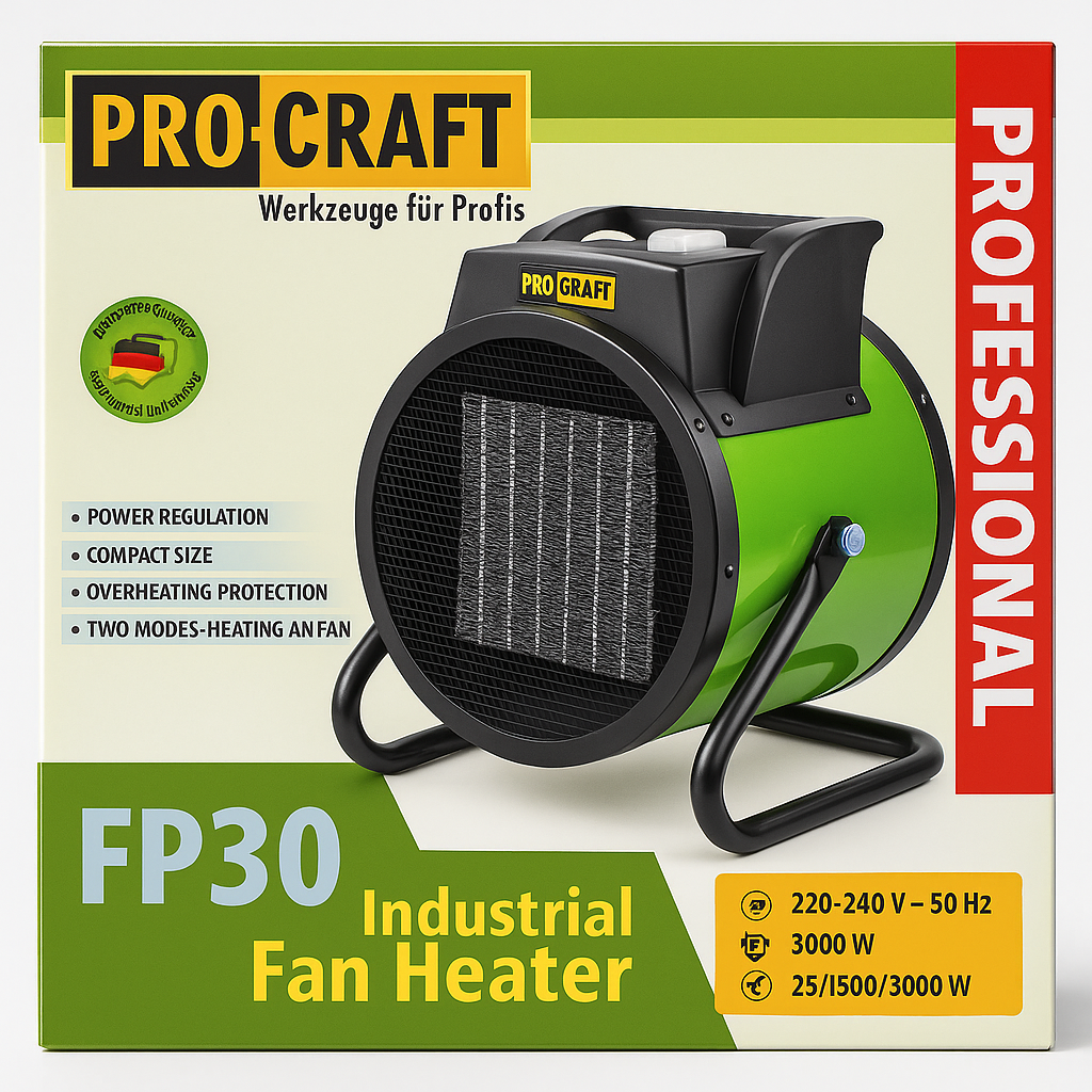 PROCRAFT Ipari Ventilátoros Hősugárzó