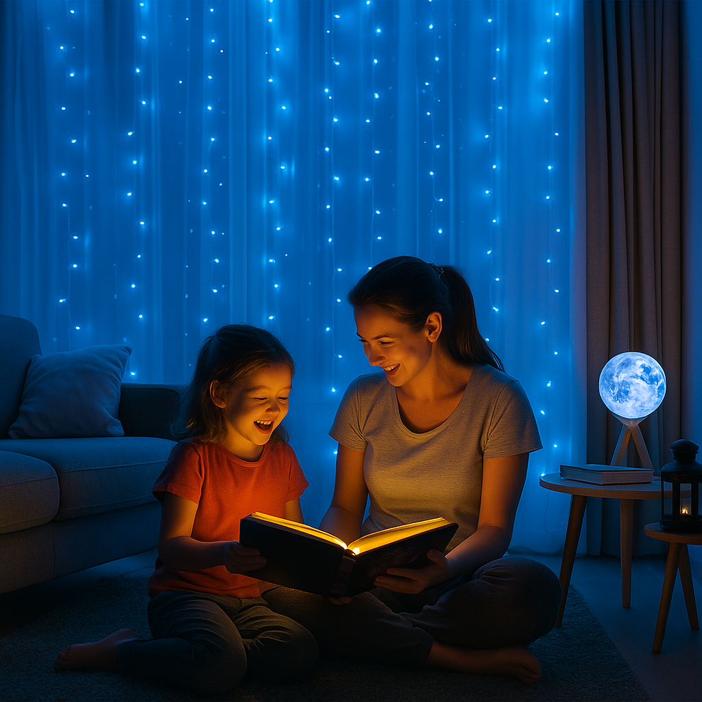 Vízesés Fény 300 LED-del