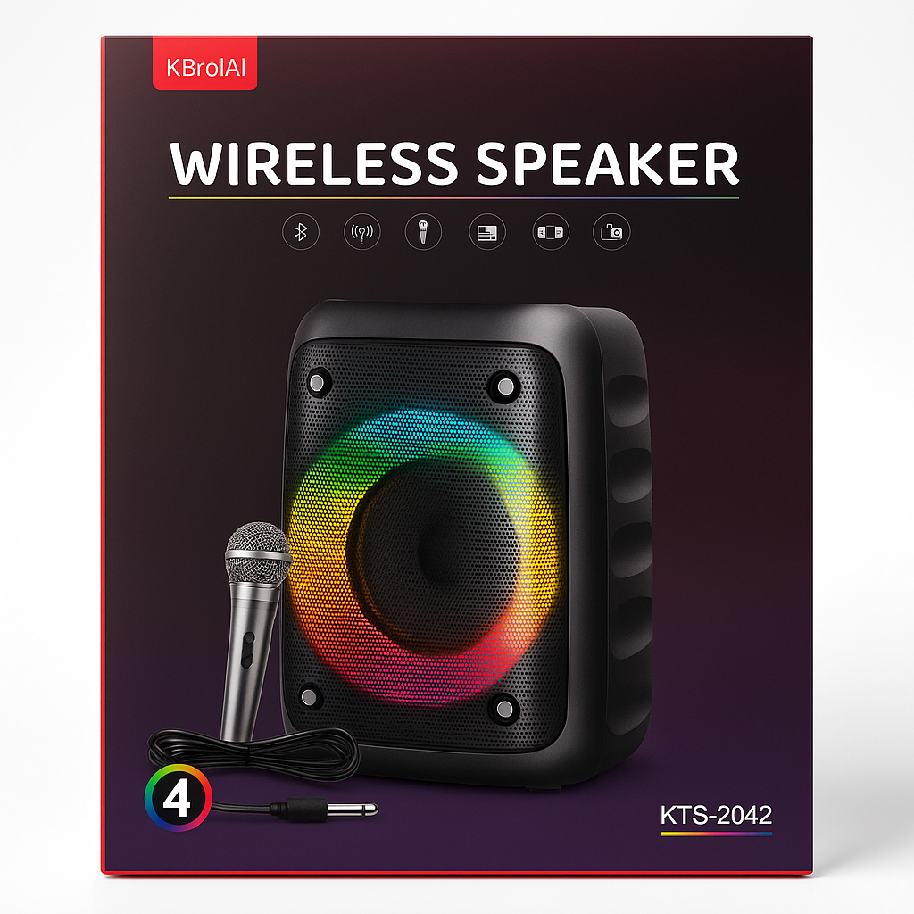Vezeték nélküli Bluetooth hangszóró mikrofonnal