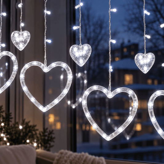 Szív LED karácsonyi függönylámpa 1+1 ingyen - | Cyber Bazaar