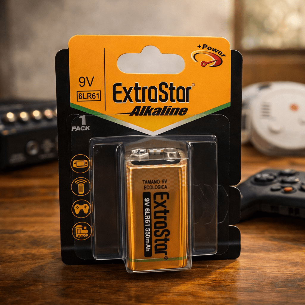 12 - db ExtraStar Alkáli 9V Elem - | Cyber Bazaar