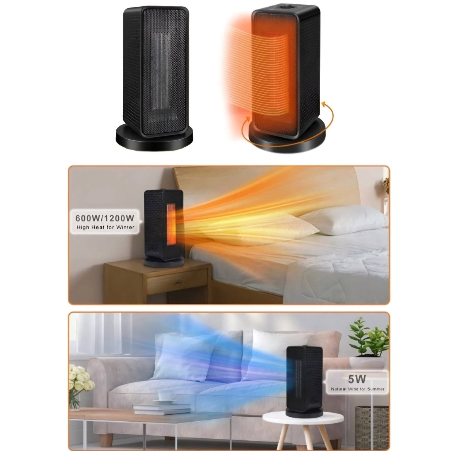 1200W Elektromos PTC Hősugárzó - | Cyber Bazaar