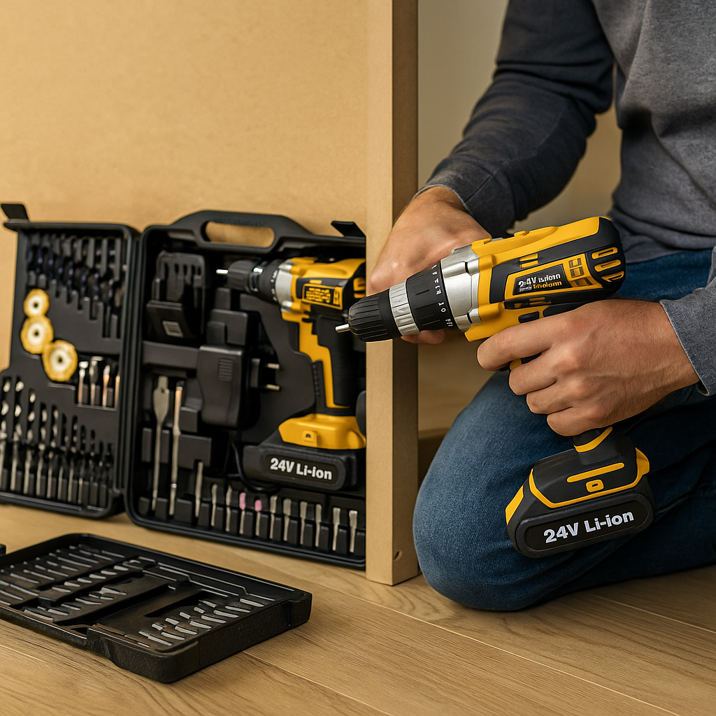 Akkus fúró-csavarozó 92 felszereléssel