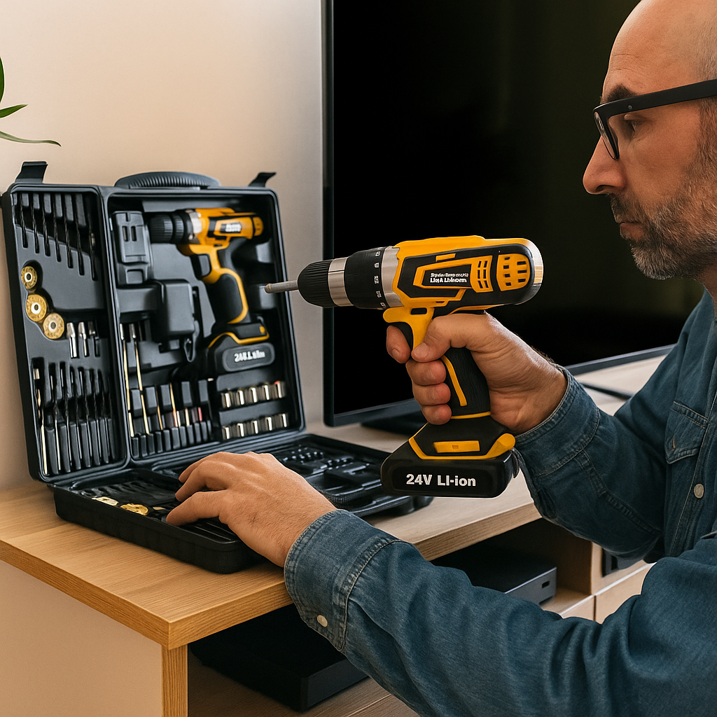 Akkus fúró-csavarozó 92 felszereléssel