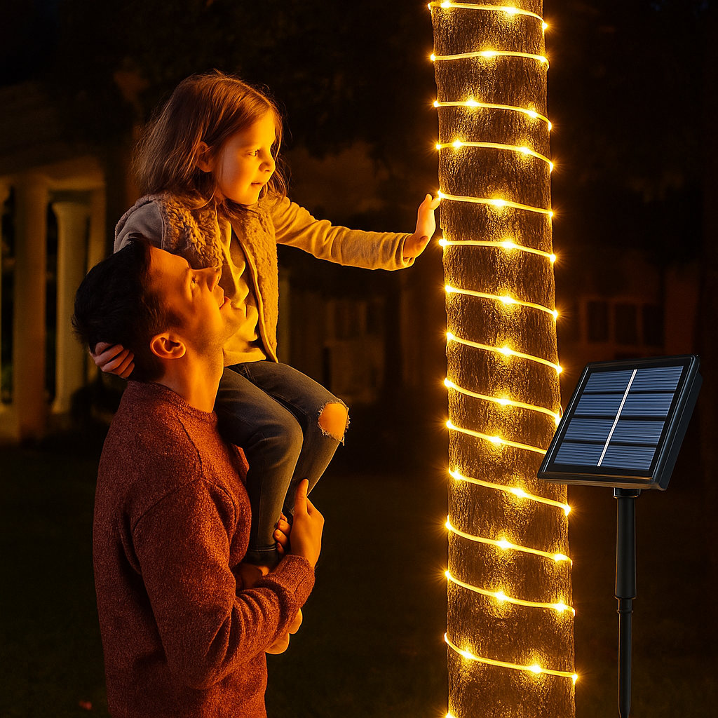 Napelemes Cső LED Lámpa 1+1 Ingyen