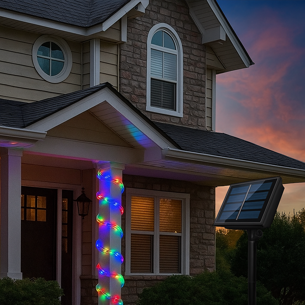 Napelemes Cső LED Lámpa 1+1 Ingyen