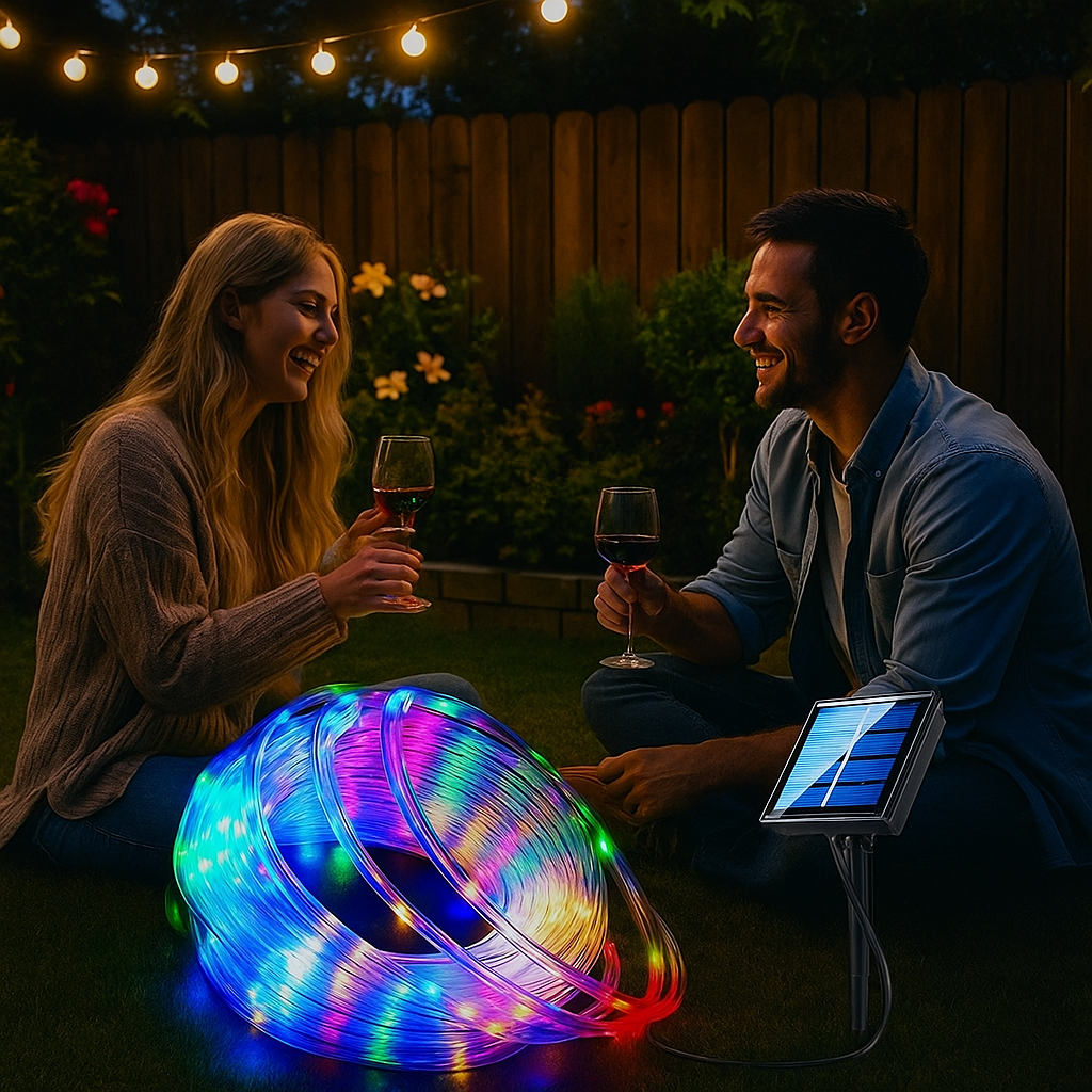 Napelemes Cső LED Lámpa 1+1 Ingyen