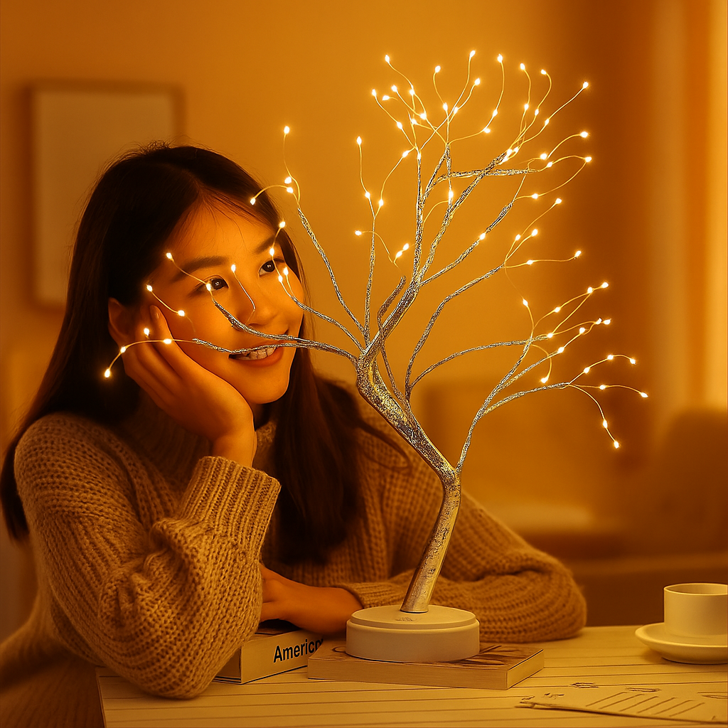 Dekoratív LED Csillámló Fa 1+1 Ingyen