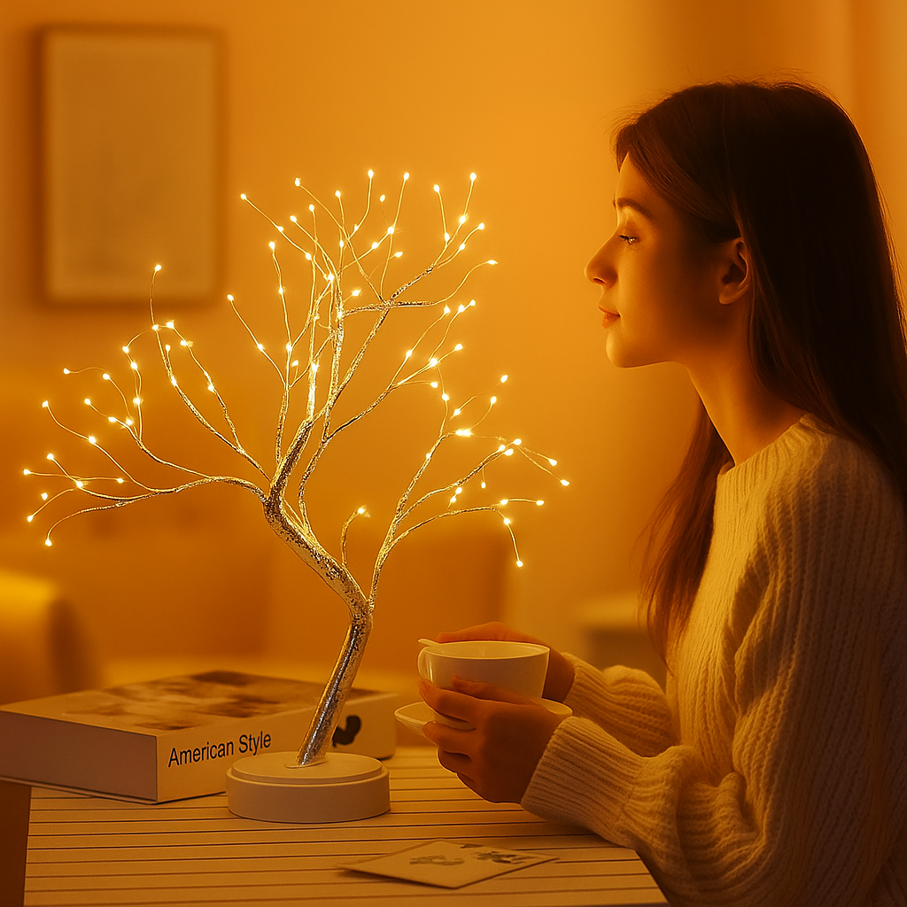 Dekoratív LED Csillámló Fa 1+1 Ingyen