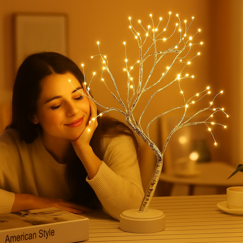 Dekoratív LED Csillámló Fa 1+1 Ingyen